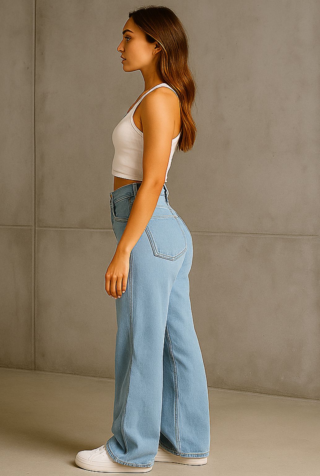 Dark Blue High-Waisted Jeans for Women